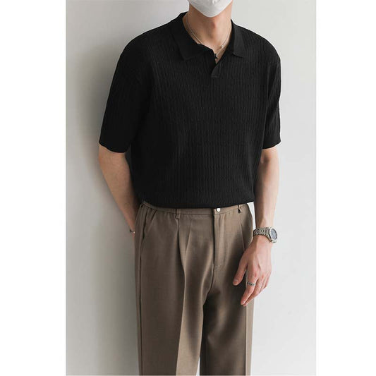 Men's Short Sleeve Knitted Sweater