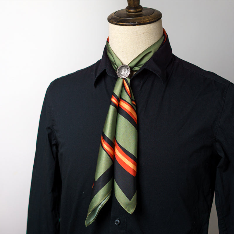 Vintage Green Square Scarf