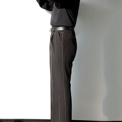 Men's Loose Line Nine-point Casual Trousers with Slight Boot