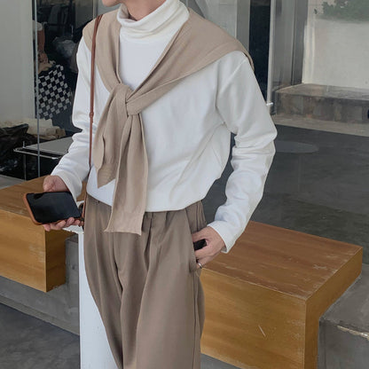 Men's Loose Solid Color Thin Scarf Shawl