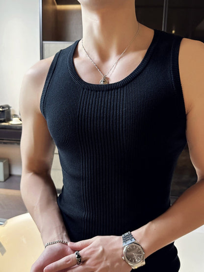 Vintage Striped Knitted Vest