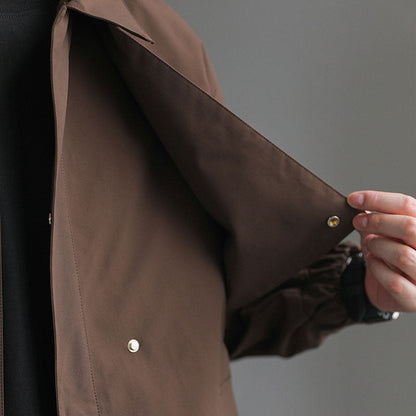 Men's Loose Lapel Mid-length Casual Jacket