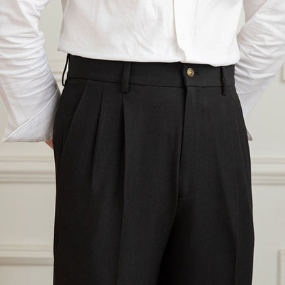 Men's British Business Formal Casual Trousers Slim Fit Trousers