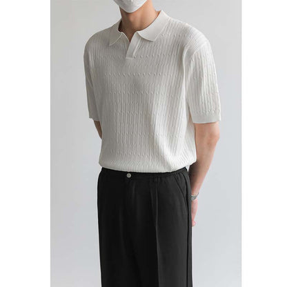 Men's Short Sleeve Knitted Sweater