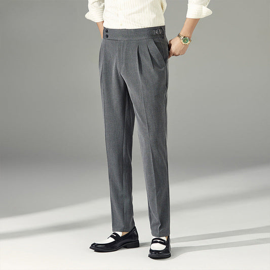 High-waisted Straight-leg Trousers