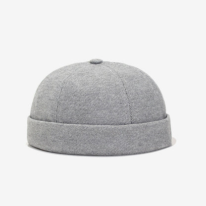 Brimless Solid Color Cuffed Hat