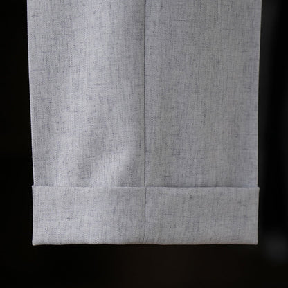 Paris Buckle Straight High Waist Drape Trousers