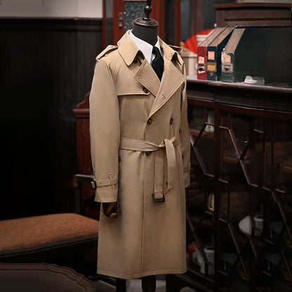 Double Breasted Business Casual Raglan Sleeve Coat