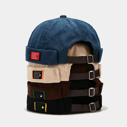 Round-top Corduroy Retro Hat