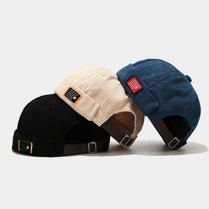 Round-top Corduroy Retro Hat