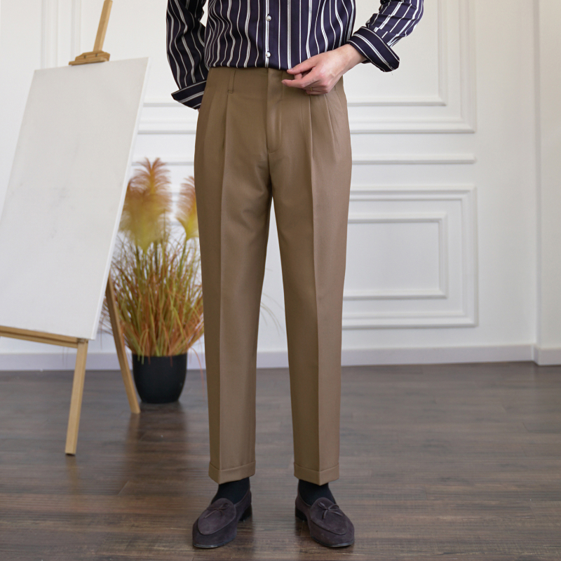 Men's Business Casual Straight Trousers