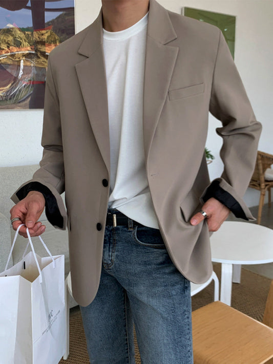 Korean Style Loose Casual Single-breasted Blazer
