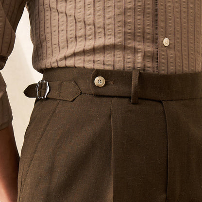 Italian Linen Non-iron Straight Breathable Casual Shorts