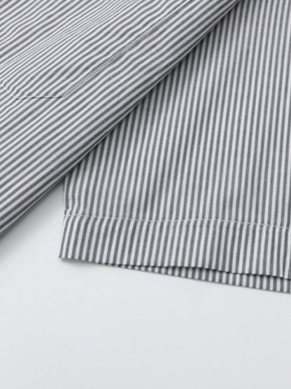 Japanese Retro Striped Loose Casual Shirt