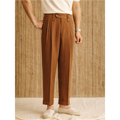 Men's Straight High Waist Loose Trousers