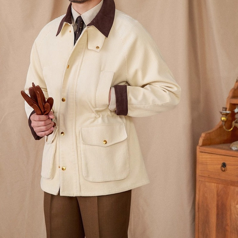 Warm Cotton British Style Retro Hunting Chore Coat