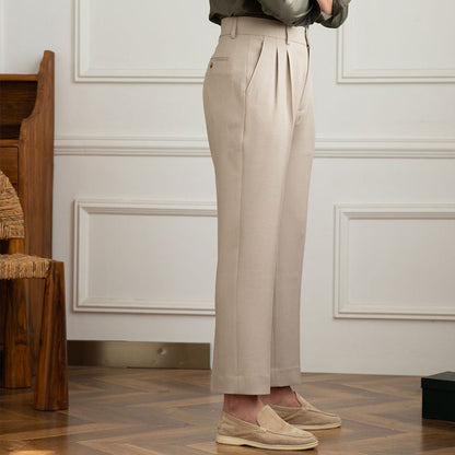 Men's British Business Formal Casual Trousers Slim Fit Trousers