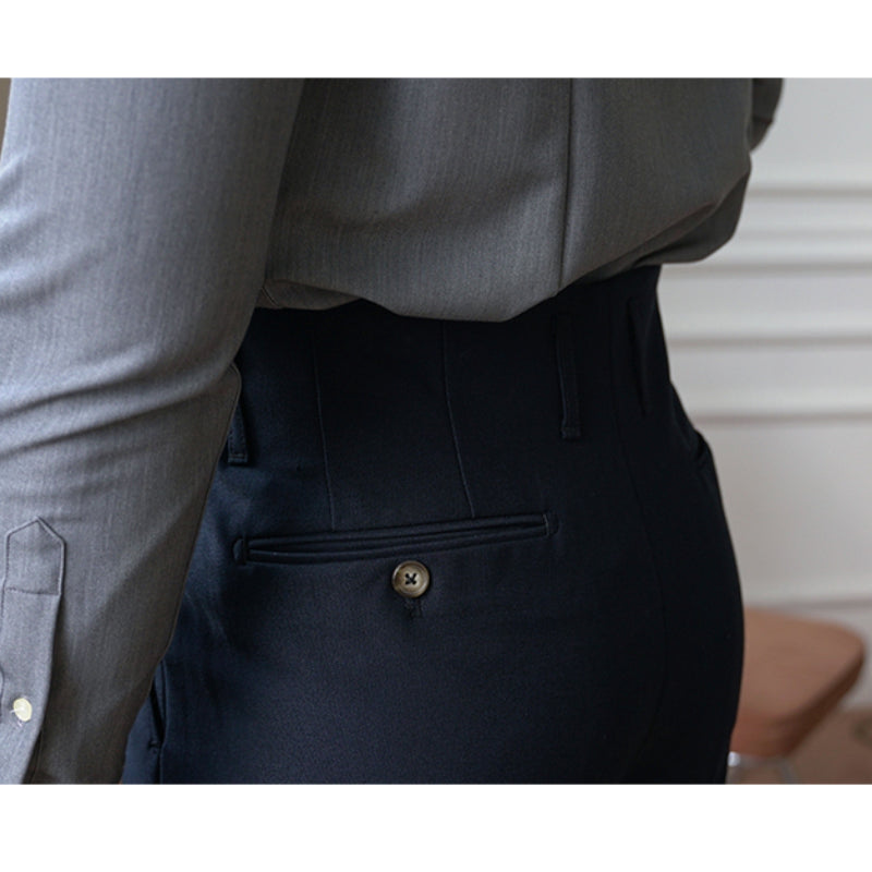 Men's Business Casual Straight Trousers