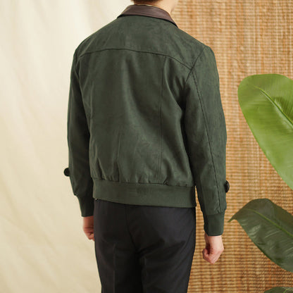 Suede Lapel Slim Windproof Cargo Jacket