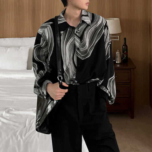 Irregular Pattern Loose Shirt