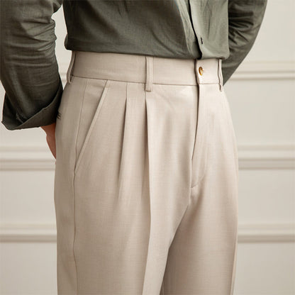Men's British Business Formal Casual Trousers Slim Fit Trousers