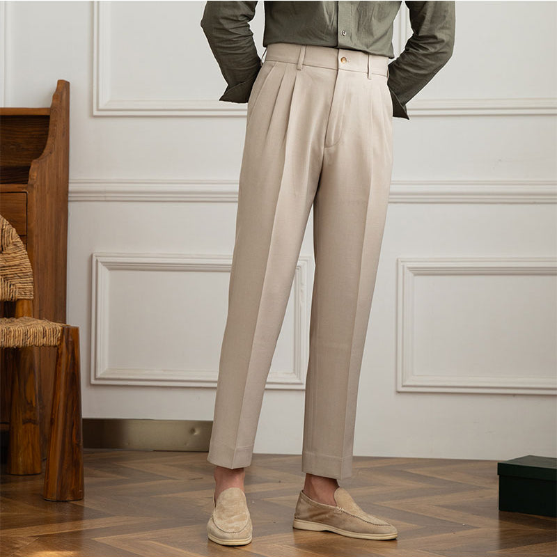 Men's British Business Formal Casual Trousers Slim Fit Trousers