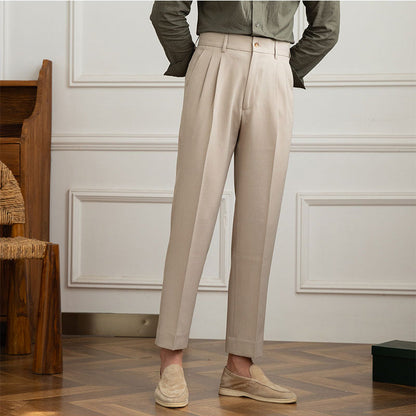 Men's British Business Formal Casual Trousers Slim Fit Trousers