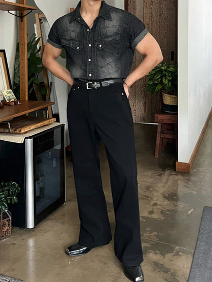 Vintage Loose Casual Washed Denim Shirt