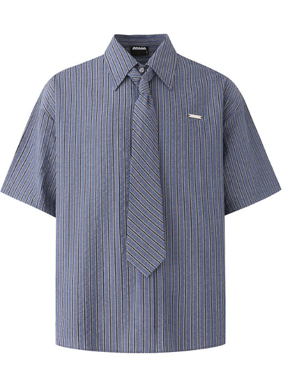 Japanese Striped Loose Casual Shirt