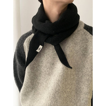 Wool Knitted Triangle Warm Scarf