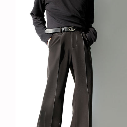 Men's Loose Line Nine-point Casual Trousers with Slight Boot