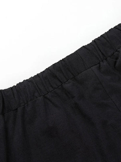 Cotton and Linen Loose Casual Wide-leg Pants