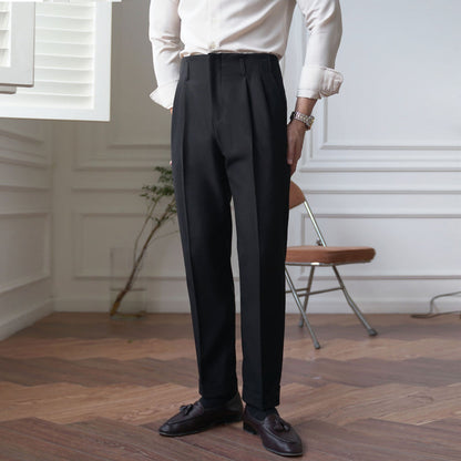 Men's Business Casual Straight Trousers