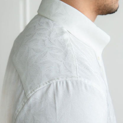 Casual Jacquard Long Sleeve Shirt
