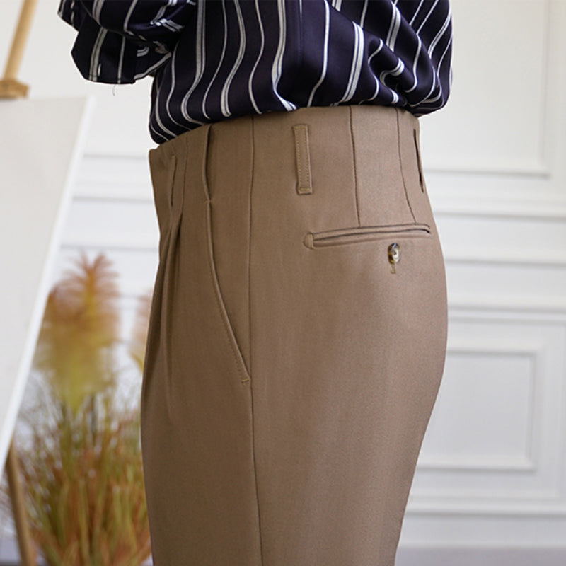 Men's Business Casual Straight Trousers