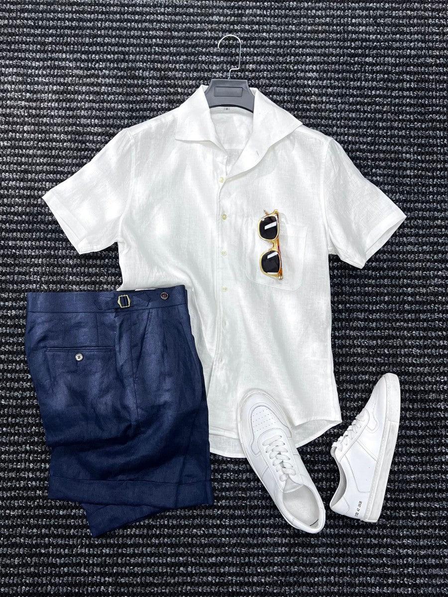 100% Linen Breathable Casual Thin Casual Business Shirt