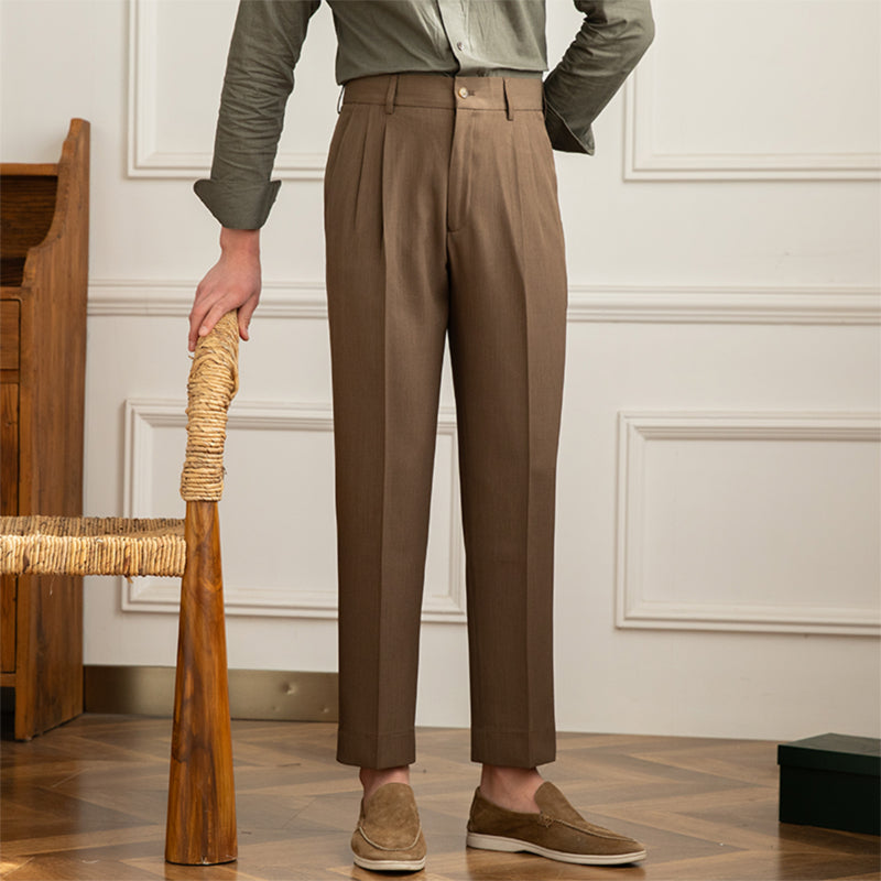 Men's British Business Formal Casual Trousers Slim Fit Trousers