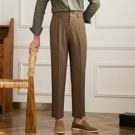 Men's British Business Formal Casual Trousers Slim Fit Trousers