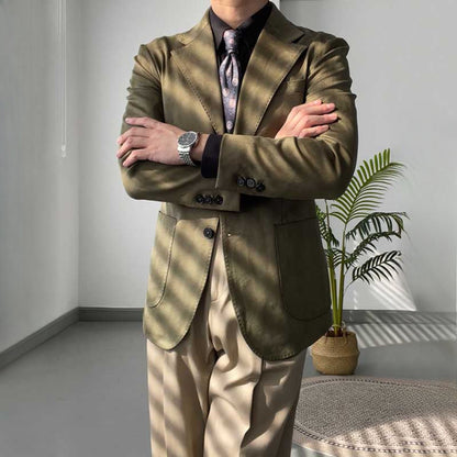 Slim Fit Vintage Suede Blazer