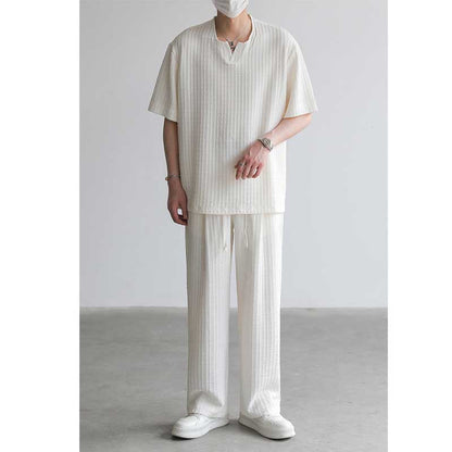 Loose V-neck T-shirt