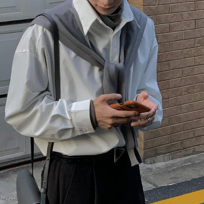 Men's Loose Solid Color Thin Scarf Shawl