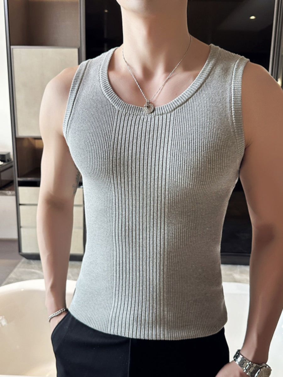 Vintage Striped Knitted Vest