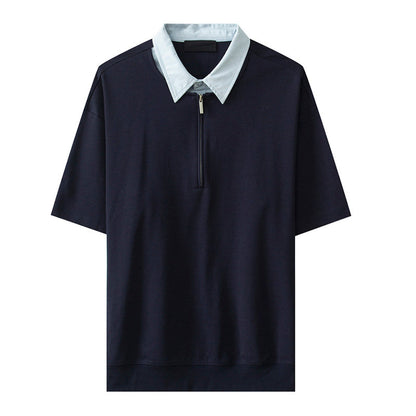 Patchwork Fake Two-piece POLO Shirt
