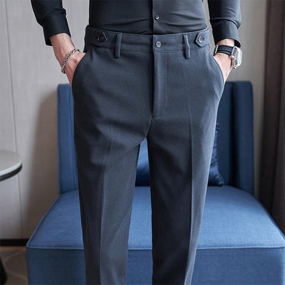 Men's Slim Business Straight Leg Casual Suit Pants