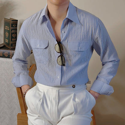 Men's Cotton and Linen Casual Loose Shirt