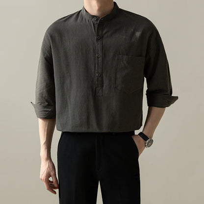 Stand Collar Casual Business Shirt