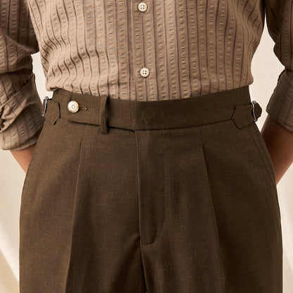 Italian Linen Non-iron Straight Breathable Casual Shorts