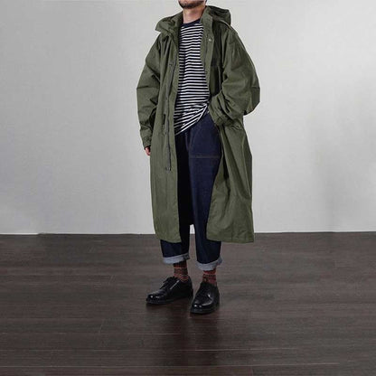 Men's Retro Loose Casual Hooded Coat