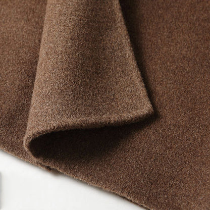 Long Thermal Lined Double-Sided Wool Overcoat