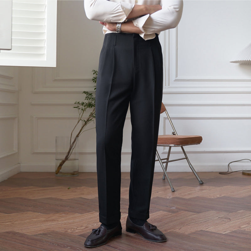 Men's Business Casual Straight Trousers